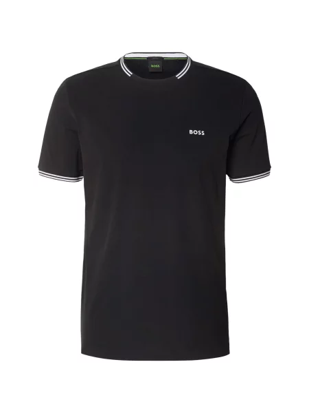 BOSS Tricou Taul negru alb