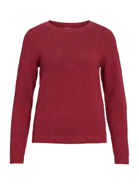 VILA Pulover VIDALO roşu închis
