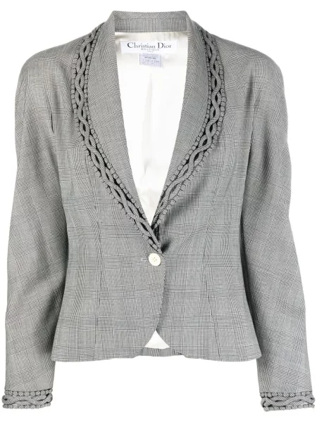 Kostkovaná bunda Christian Dior Pre-owned černá