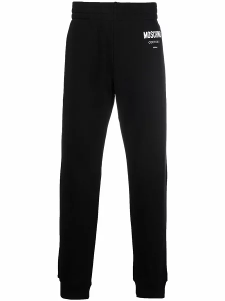 Pantaloni Moschino cu imagine alergare negru