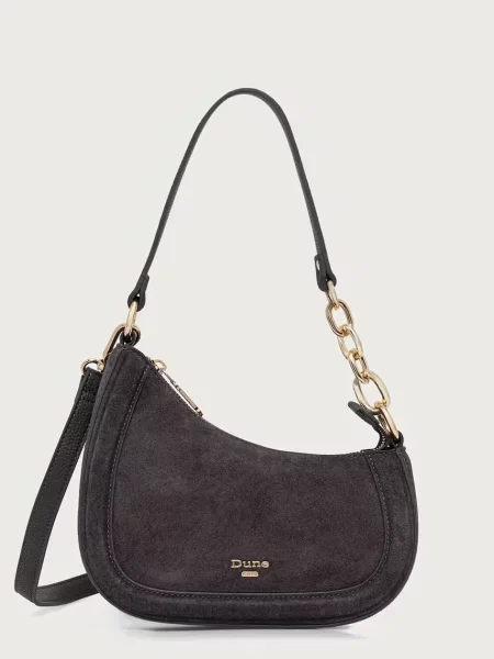 Dune London crossbody kabelka kožená DIRECTION šedá