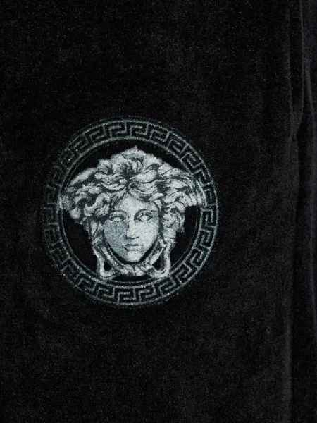 Pantaloni Versace cu broderie negru
