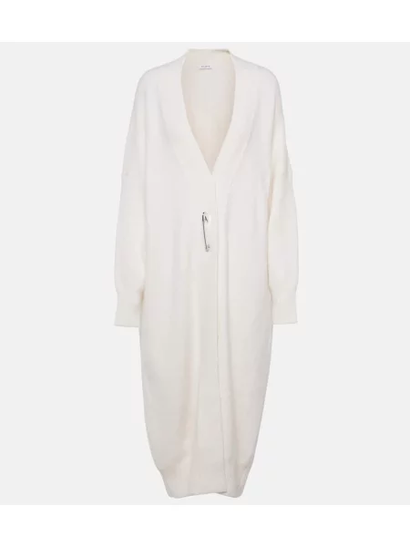 Rochie Alaïa din lână alpaca de costum alb