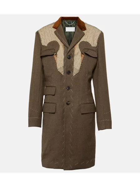 Vuneni kaput Maison Margiela zelena