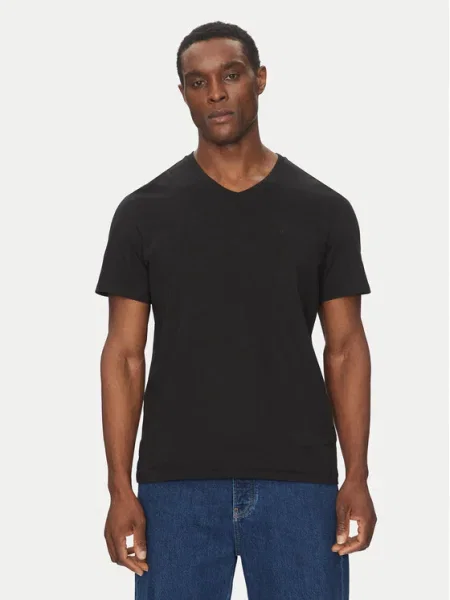 Тениска Calvin Klein Jeans с изчистен дизайн черно