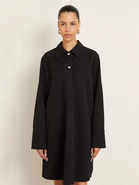 Jil Sander Sukienka Koszulowa schwarz czarna