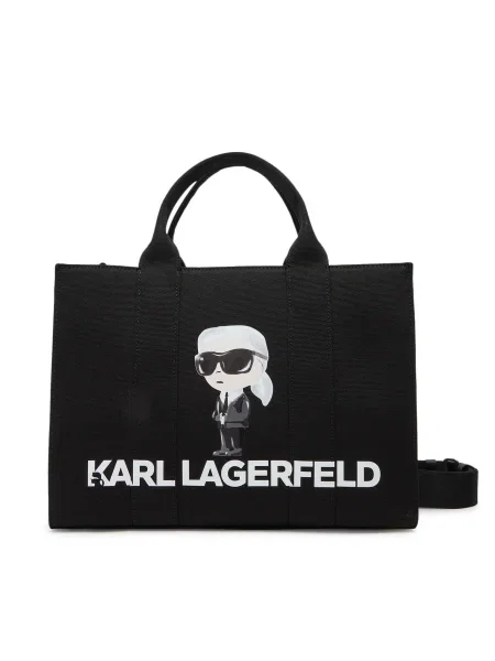 Karl Lagerfeld Shopper táska testszínű / szürke fehér fekete