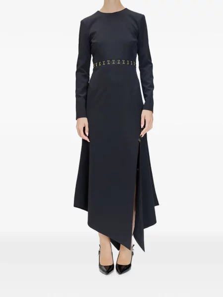 Rochie midi Just Cavalli asimetrică negru