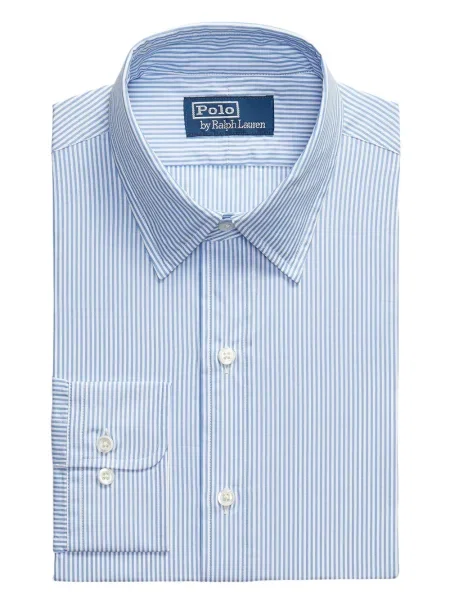 Dlouhá pruhovaná s límcem kšiltovka Polo Ralph Lauren modrá