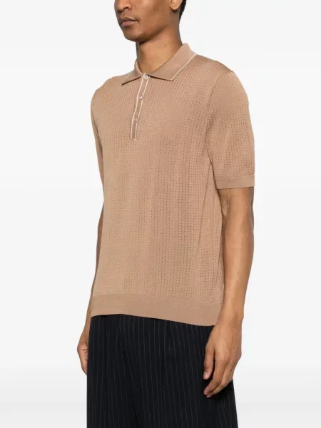 Tricou polo Tagliatore cu perforații scurt