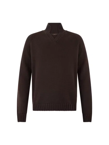 Sweter Slowear wełniany brązowy
