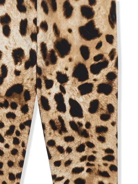 Legginsy dziecięce Dolce And Gabbana brązowe
