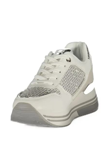 Sneakerși Laura Biagiotti plasă alb