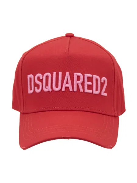 Czapka z daszkiem Dsquared2 z logo czerwona