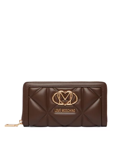 Portofel Love Moschino din piele maro
