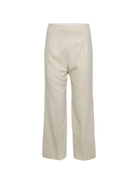 Pantaloni Sandro din canvas alb