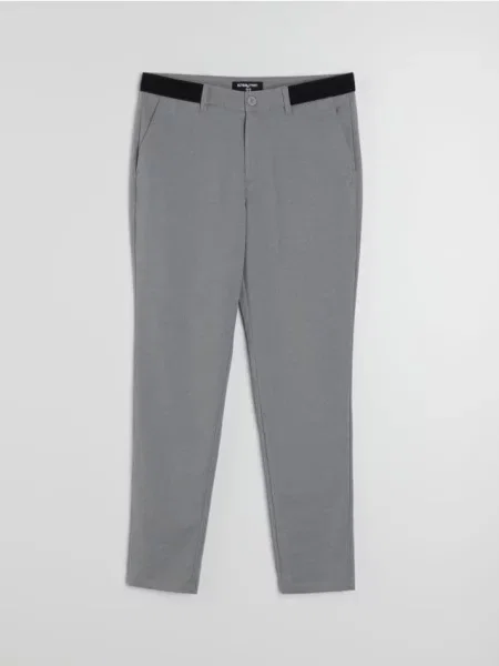 Sinsay Eleganckie spodnie chino slim szary