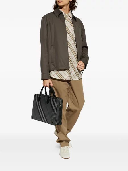 Blugi Burberry cu autograf maro