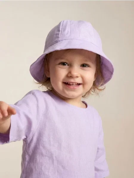 Sinsay Jednobarevný bucket hat levandulová