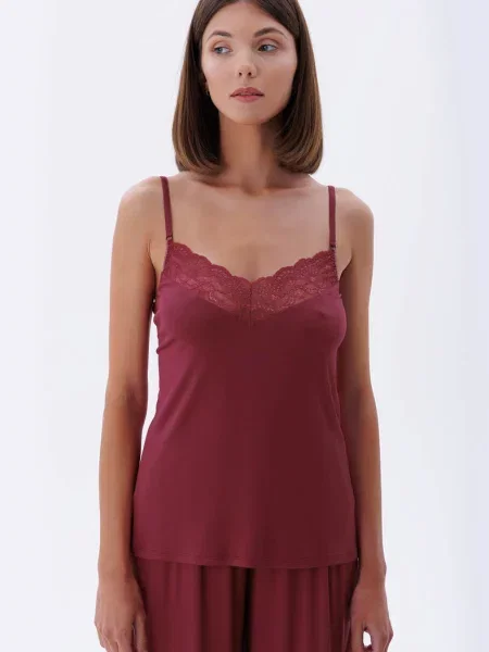 Легкий пижама Leinle красная