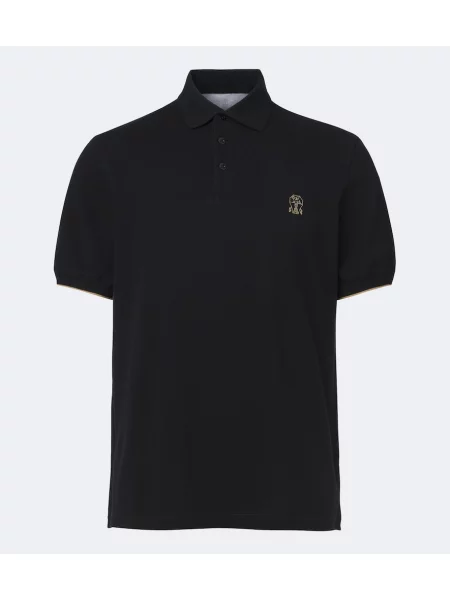 Tricou polo Brunello Cucinelli negru