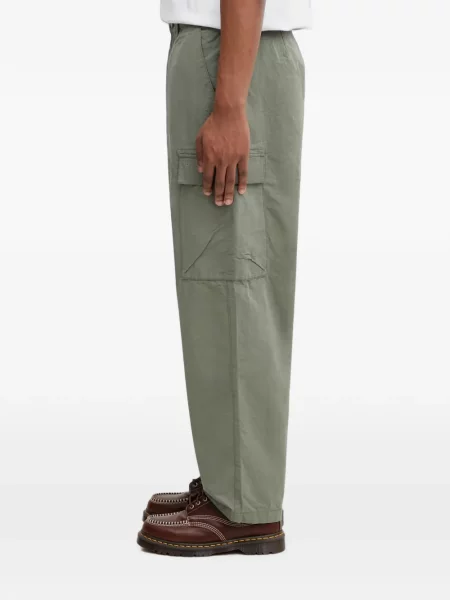 Pantaloni Barbour din poplin verde
