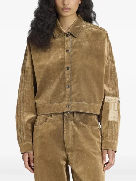 Aksamitne sneakersy Adidas Samba szare