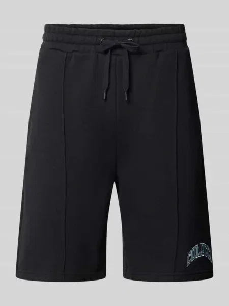 Szorty o kroju regular fit z tunelem Colucci czarne