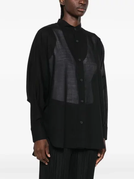 Lung cămașă Issey Miyake negru