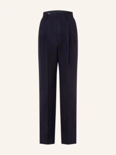 Dries Van Noten Chino Kalhoty Panrom Regular Fit tmavě modrá