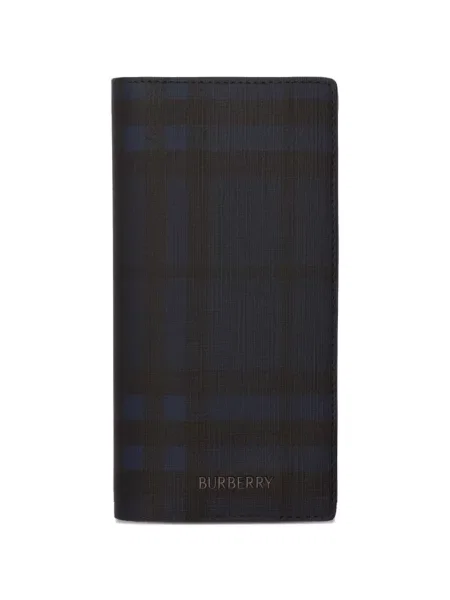Portofel Burberry în carouri albastru