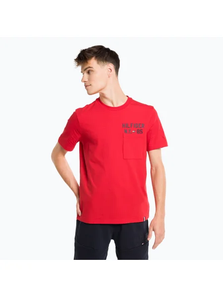 Olcsóbban. Férfi Tommy Hilfiger grafikus póló piros. Méret: S piros