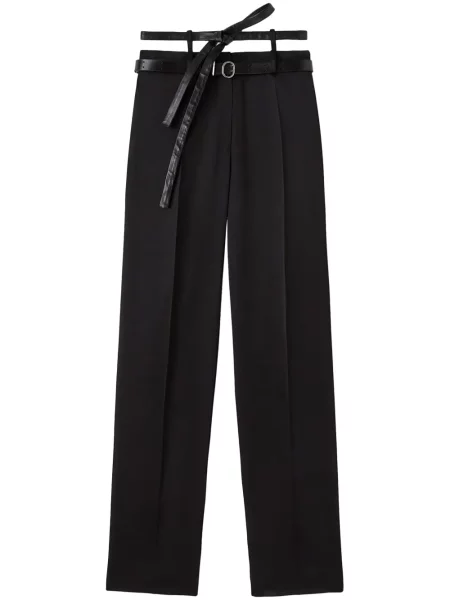 Cu centură pantaloni Jil Sander negru