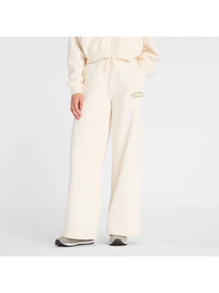 Spodnie New Balance – beżowe