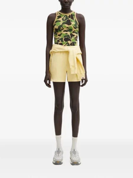 Pantaloni scurți A Bathing Ape® cu imagine cu cordon galben