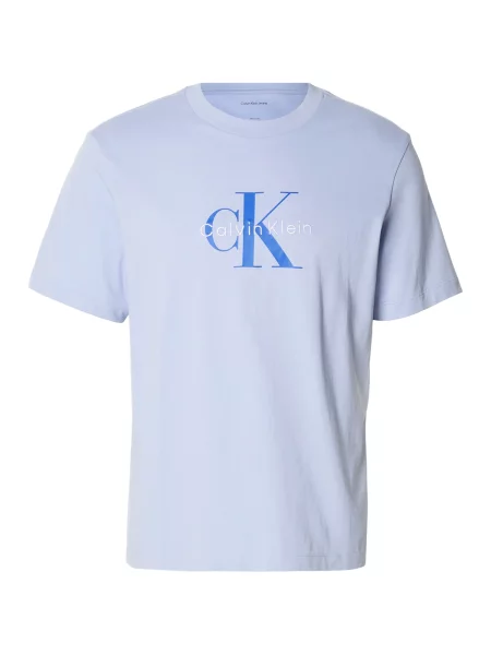 Calvin Klein Jeans Tričko Hero modrá / světle fialová bílá