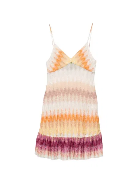 Rochie mini Missoni tricotate cu volane