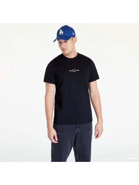 Tričko Fred Perry s výšivkou čierna