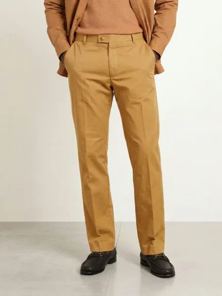 Boss Chino Kalhoty Kent Straight Fit velbloudí