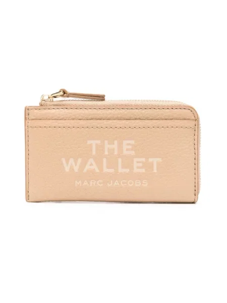 Portfel Marc Jacobs skórzany beżowy