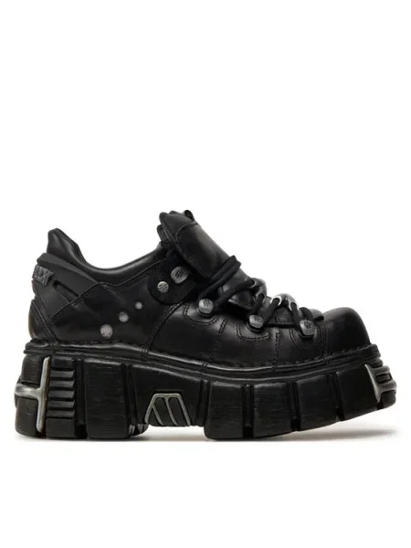 Pantofi New Rock din piele negru