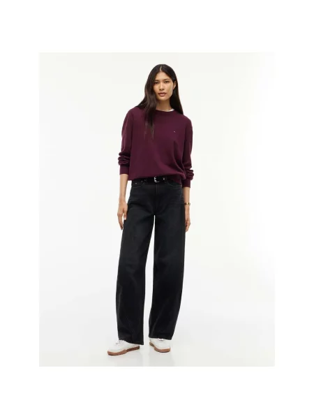 Mikina Tommy Jeans fialová
