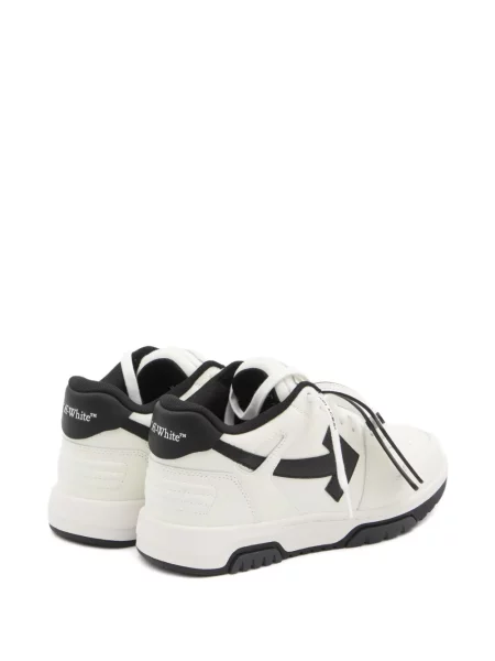 Sneakerși Off-white din piele alb