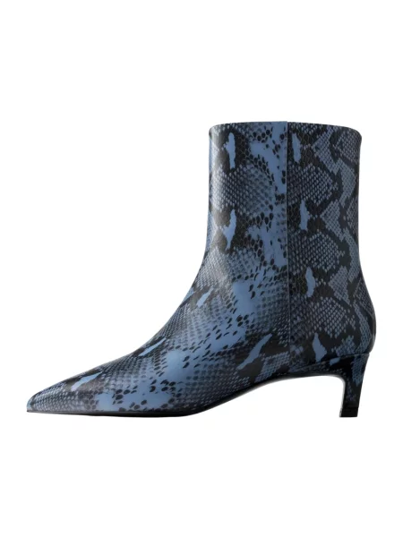 Buty do kostki L37 skórzane niebieskie