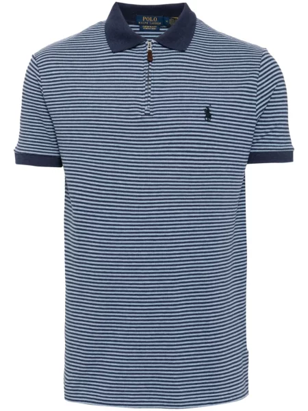 Prugasta mrežasta majica Polo Ralph Lauren plava