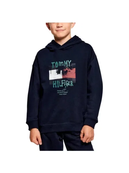 Geacă copii Tommy Hilfiger albastru