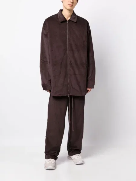 Бягане шнур за пристягане панталон Fear Of God Essentials от рипсено кадифе кафяво