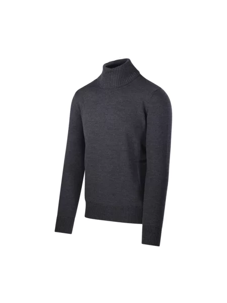 Sweter z golfem Altea wełniany do golfa szary