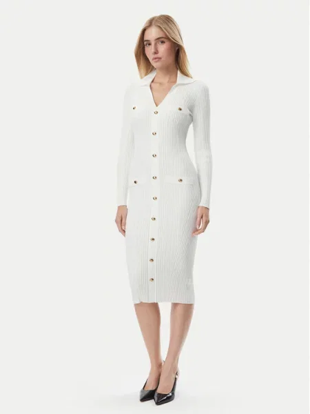 Úpletové šaty Marciano Guess bílé