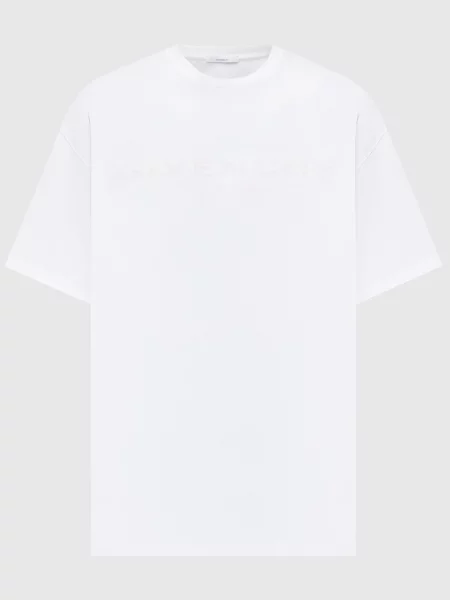 Футболка з шовком з логотипом Givenchy біла